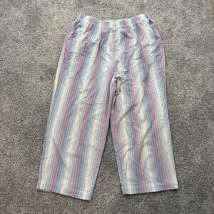 Vintage Coastal Grandma Pants 1X Pastel Lightweight Pockets 80s 90s Soft Girl